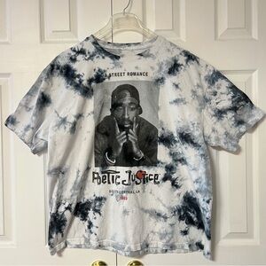 Tupac Shakur Poetic Justice T-Shirt LARGE Tie Dye Short Sleeve 2Pac